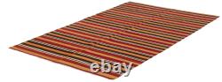 Vintage 4'10 x 8'10 Traditional Wool Hand Woven Oriental Area Rug