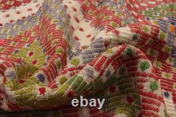Vintage 6'9 x 9'8 Traditional Wool Hand Woven Oriental Area Rug