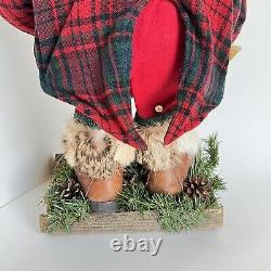 Vintage AL KIDWELL Fishing Santa One Of A Kind Art Piece Signed Whimsical