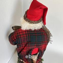 Vintage AL KIDWELL Fishing Santa One Of A Kind Art Piece Signed Whimsical