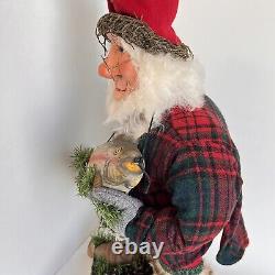 Vintage AL KIDWELL Fishing Santa One Of A Kind Art Piece Signed Whimsical