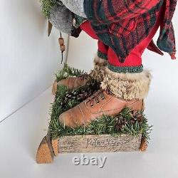 Vintage AL KIDWELL Fishing Santa One Of A Kind Art Piece Signed Whimsical