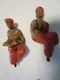 Vintage Alexander Backer Chalkware 2 Shelf Sitter Figurines Arabian Line 1960's