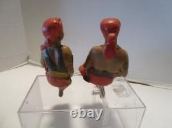 Vintage Alexander Backer Chalkware 2 shelf Sitter figurines Arabian line 1960's