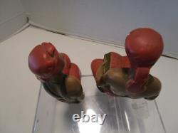 Vintage Alexander Backer Chalkware 2 shelf Sitter figurines Arabian line 1960's