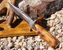 Vintage Buck Knife 119v Custom Siberian Reindeer One of a Kind