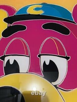 Vintage Chuck e Cheese acrylic poster Super One Of A Kind Andy Warhol Yellow