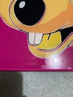 Vintage Chuck e Cheese acrylic poster Super Rare One Of A Kind Andy Warhol Pink