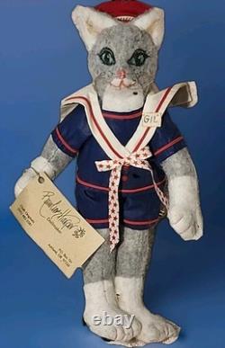 Vintage Custom One Of A Kind Felt 12 Cat Doll Rawlins Harper 1996