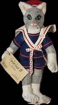 Vintage Custom One Of A Kind Felt 12 Cat Doll Rawlins Harper 1996