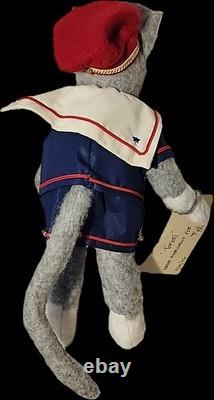 Vintage Custom One Of A Kind Felt 12 Cat Doll Rawlins Harper 1996