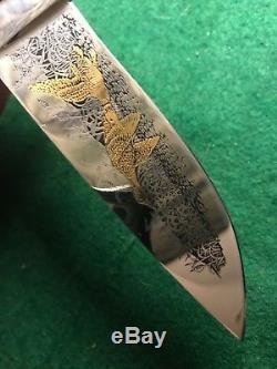 Vintage Custom One Of A Kind Loveless Knife Tak Fukuta 12k Gold Seki Japan 1 Off