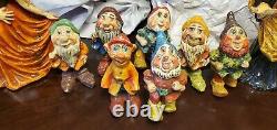 Vintage Disney Snow White & the 7 Dwarfs paper mache figs one of a kind Rare