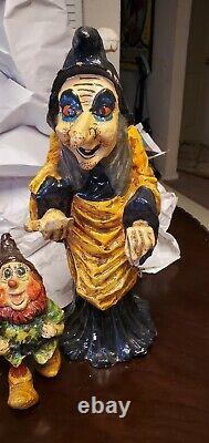 Vintage Disney Snow White & the 7 Dwarfs paper mache figs one of a kind Rare