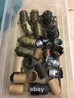 Vintage Early Light Sockets Hubbel, All Kinds One Lot