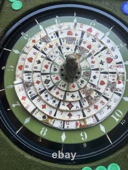 Vintage Folk Art Gambling Roulette Wheel Game -One Of a Kind