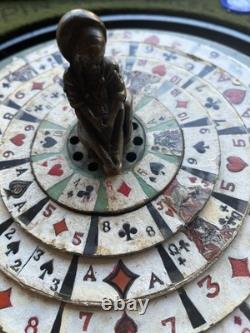 Vintage Folk Art Gambling Roulette Wheel Game -One Of a Kind