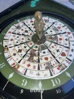 Vintage Folk Art Gambling Roulette Wheel Game -One Of a Kind