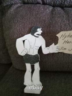 Vintage Folk Art, one-of-a-kind, hand-made wooden personality figures