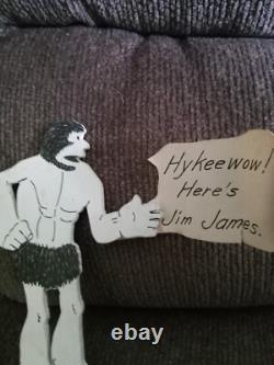 Vintage Folk Art, one-of-a-kind, hand-made wooden personality figures