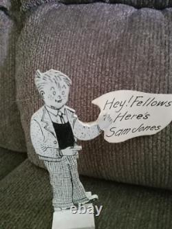 Vintage Folk Art, one-of-a-kind, hand-made wooden personality figures