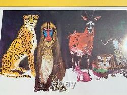 Vintage Framed Lithograph ERIC CARLE Animal Circle of Life ONE OF A KIND? Sj3j