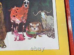 Vintage Framed Lithograph ERIC CARLE Animal Circle of Life ONE OF A KIND? Sj3j