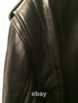 Vintage Geek Black Leather Biker Jacket Large Unique/Rare. One of a Kind