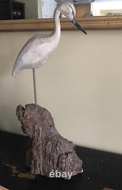 Vintage Hand Carved Wood Shorebird Decoy ONE OF A KIND