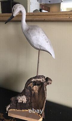 Vintage Hand Carved Wood Shorebird Decoy ONE OF A KIND