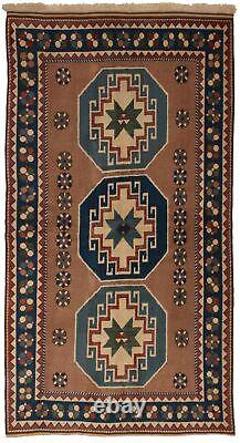 Vintage Hand-Knotted Area Rug 5'5 x 7'10 Traditional Wool Carpet