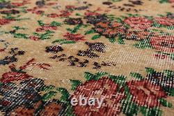 Vintage Hand-Knotted Area Rug 6'5 x 9'3 Traditional Wool Carpet