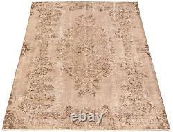 Vintage Hand-Knotted Turkish Carpet 4'8 x 7'10 Traditional Wool Rug