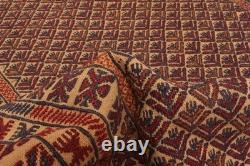 Vintage Hand Woven Area Rug 4'4 x 6'1 Traditional Wool Oriental Carpet