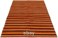 Vintage Hand Woven Area Rug 6'2 x 10'11 Traditional Wool Oriental Carpet