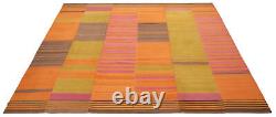 Vintage Hand Woven Carpet 10'1 x 9'10 Traditional Wool Kilim Rug