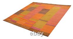 Vintage Hand Woven Carpet 10'1 x 9'10 Traditional Wool Kilim Rug