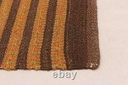 Vintage Hand Woven Carpet 10'1 x 9'10 Traditional Wool Kilim Rug