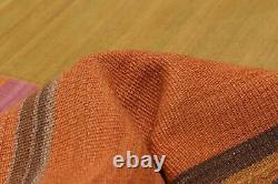 Vintage Hand Woven Carpet 10'1 x 9'10 Traditional Wool Kilim Rug