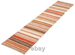 Vintage Hand Woven Carpet 2'3 x 10'7 Traditional Wool Kilim Rug