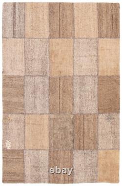 Vintage Hand Woven Carpet 4'10 x 7'6 Traditional Wool Kilim Rug