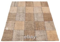 Vintage Hand Woven Carpet 4'10 x 7'6 Traditional Wool Kilim Rug
