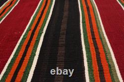 Vintage Hand Woven Carpet 4'4 x 9'1 Traditional Wool Kilim Rug