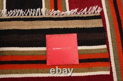 Vintage Hand Woven Carpet 4'4 x 9'1 Traditional Wool Kilim Rug
