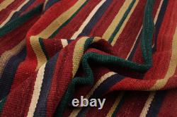 Vintage Hand Woven Carpet 4'8 x 9'2 Traditional Wool Kilim Rug