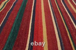 Vintage Hand Woven Carpet 4'8 x 9'2 Traditional Wool Kilim Rug