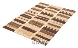 Vintage Hand Woven Carpet 4'9 x 6'7 Traditional Wool Kilim Rug