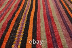 Vintage Hand Woven Carpet 5'1 x 9'3 Traditional Wool Kilim Rug