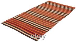 Vintage Hand Woven Carpet 5'4 x 11'0 Traditional Wool Kilim Rug