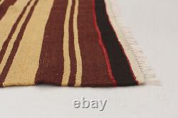 Vintage Hand Woven Carpet 5'4 x 7'5 Traditional Wool Kilim Rug